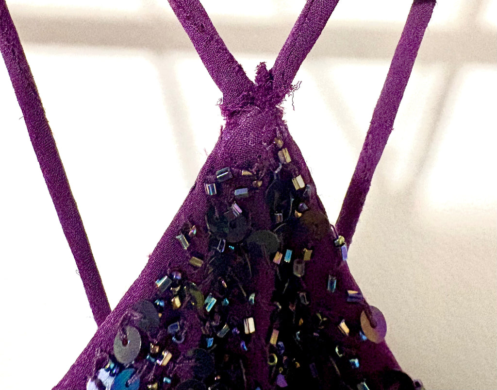 Dark Purple Sequin Gown