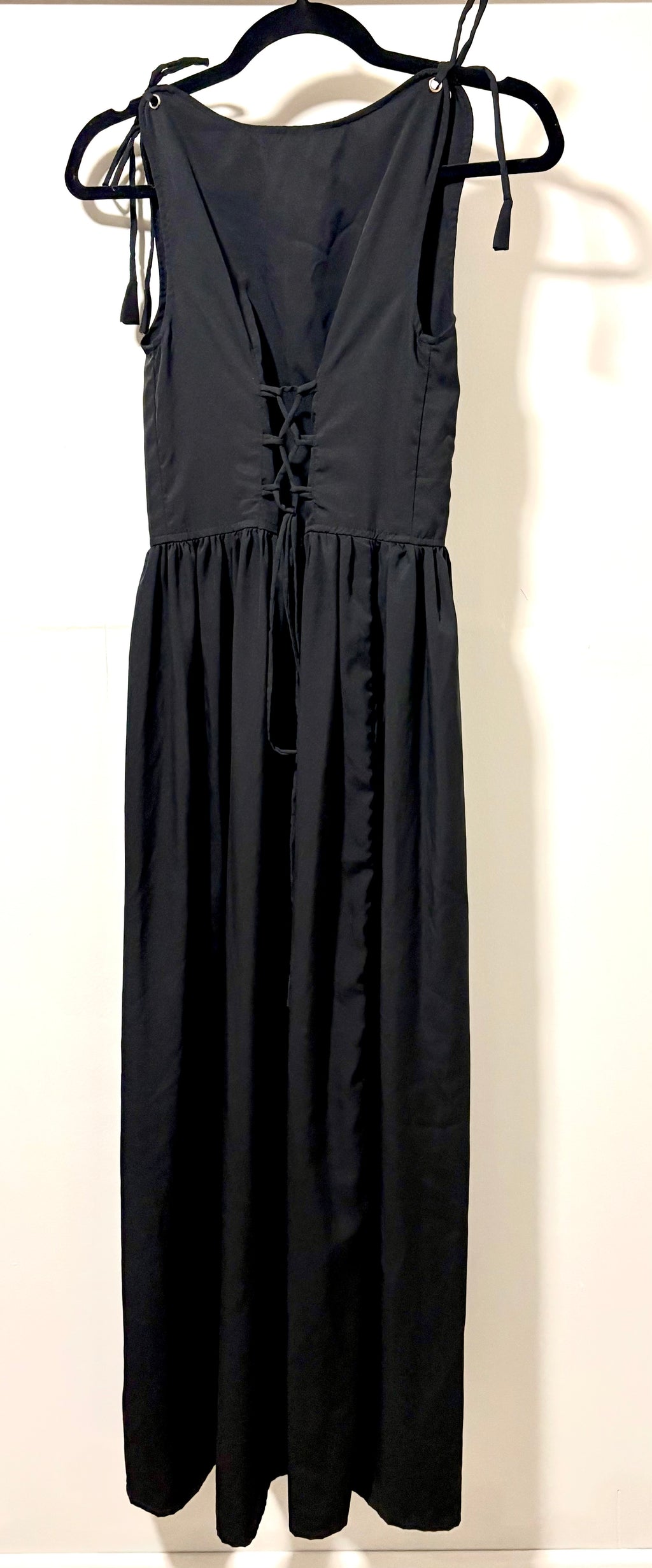 Renaissance Faire Black Lace-up Dress