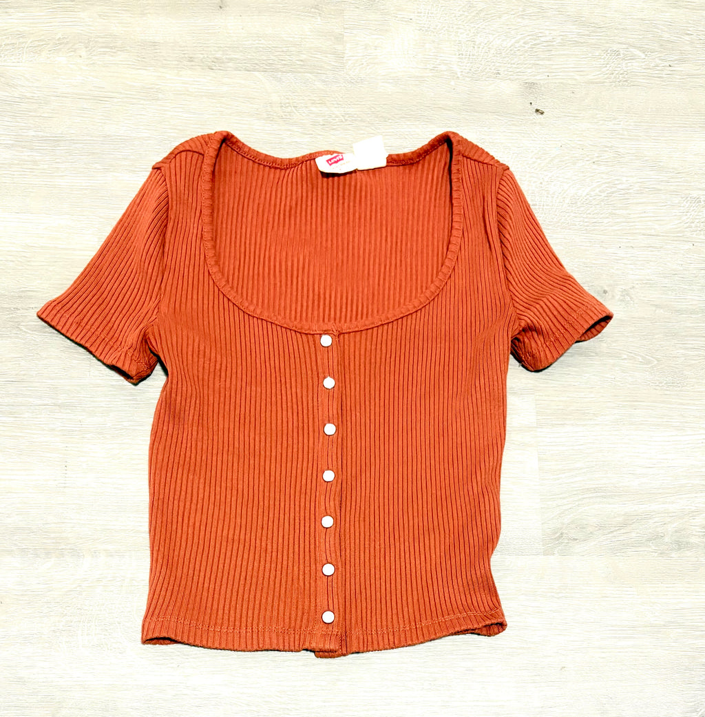 Orange Knit Levis T-shirt