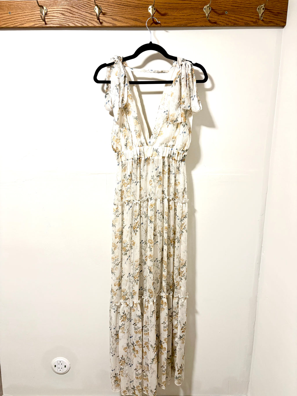 Floral Sheer Peasant Dress