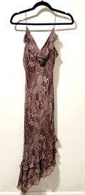 Floral Brown Chiffon Mermaid Dress