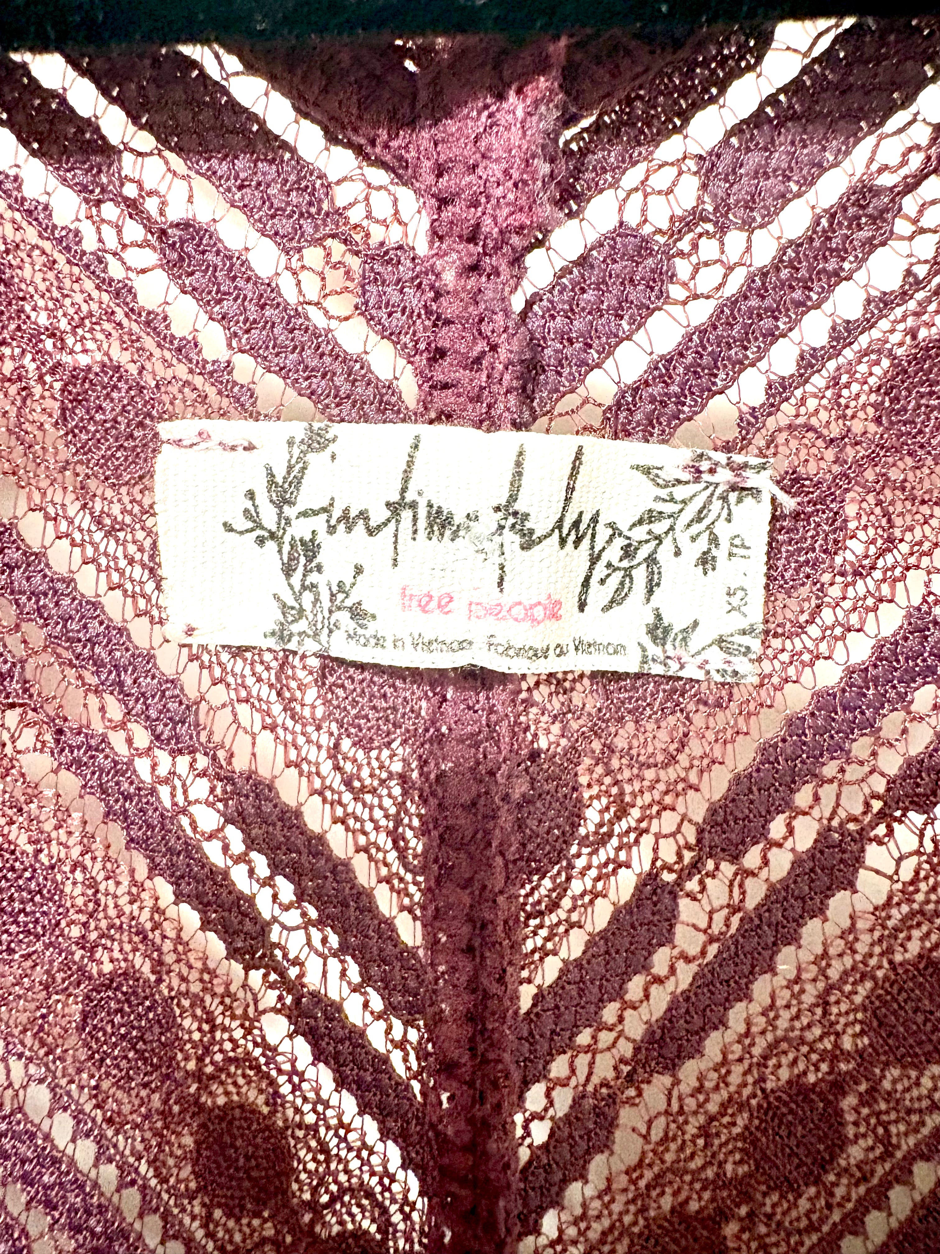 Brown Sheer Free People French Courtship Dress