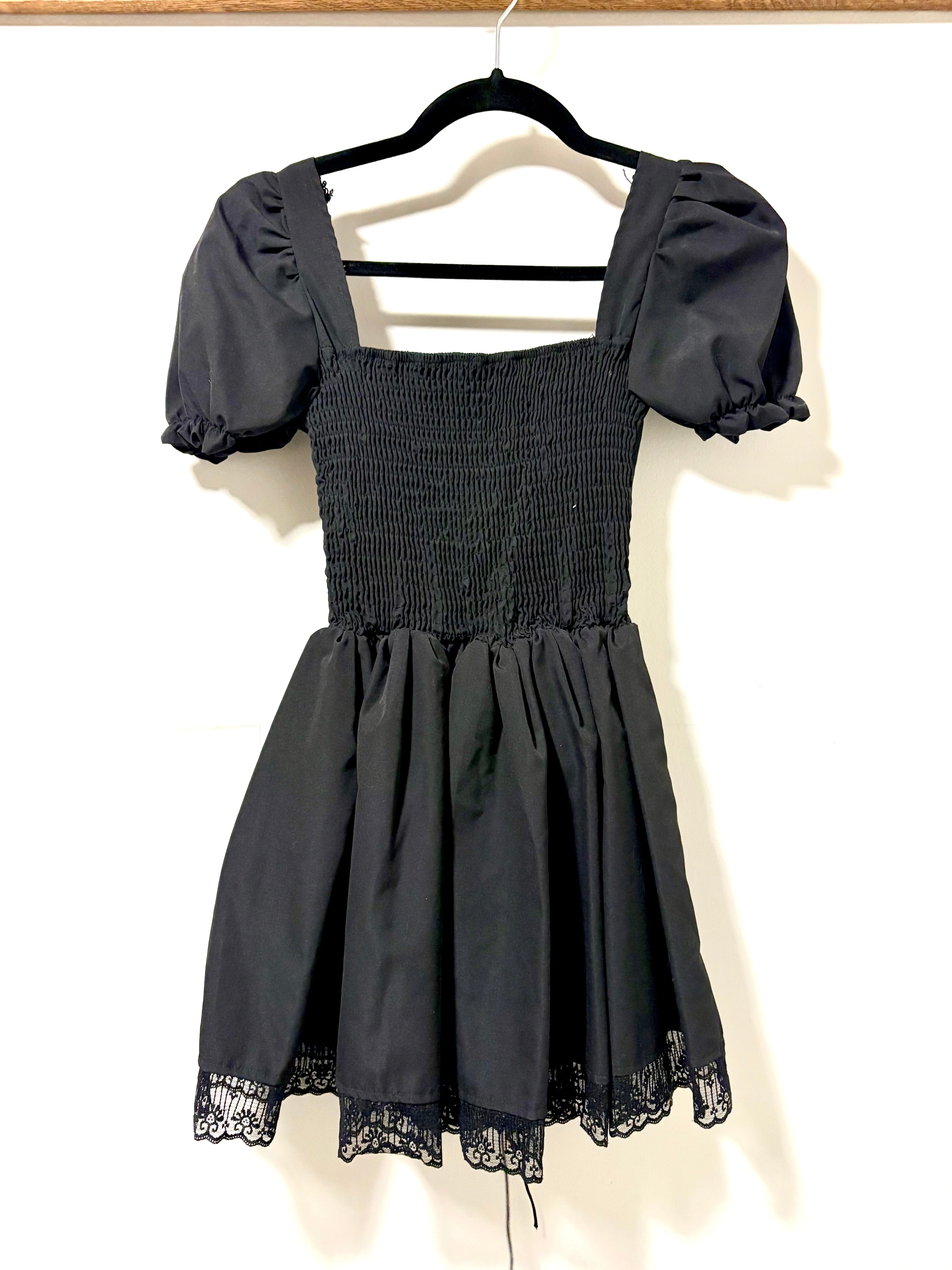 Renaissance Faire Short Black Dress