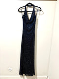 Navy Sequin Formal Gown