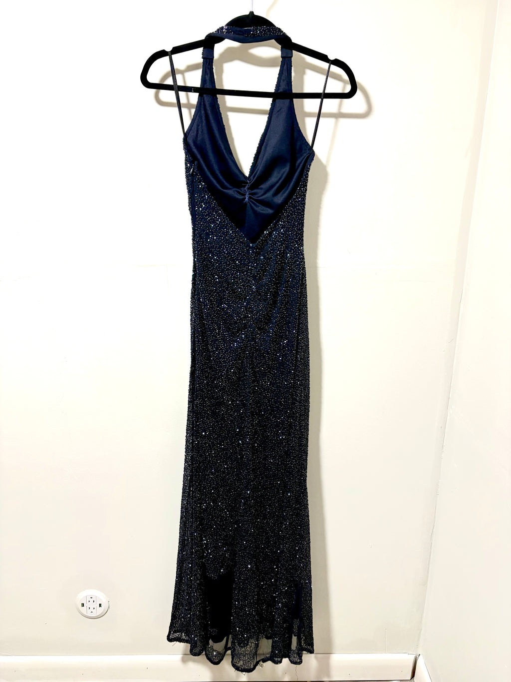 Navy Sequin Formal Gown