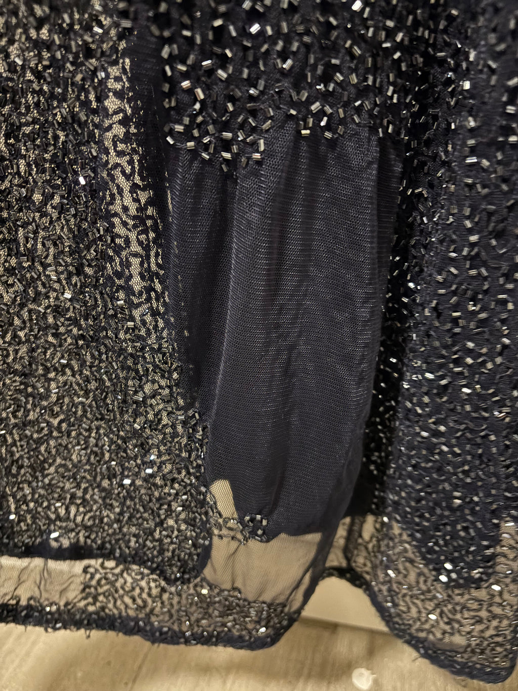 Navy Sequin Formal Gown