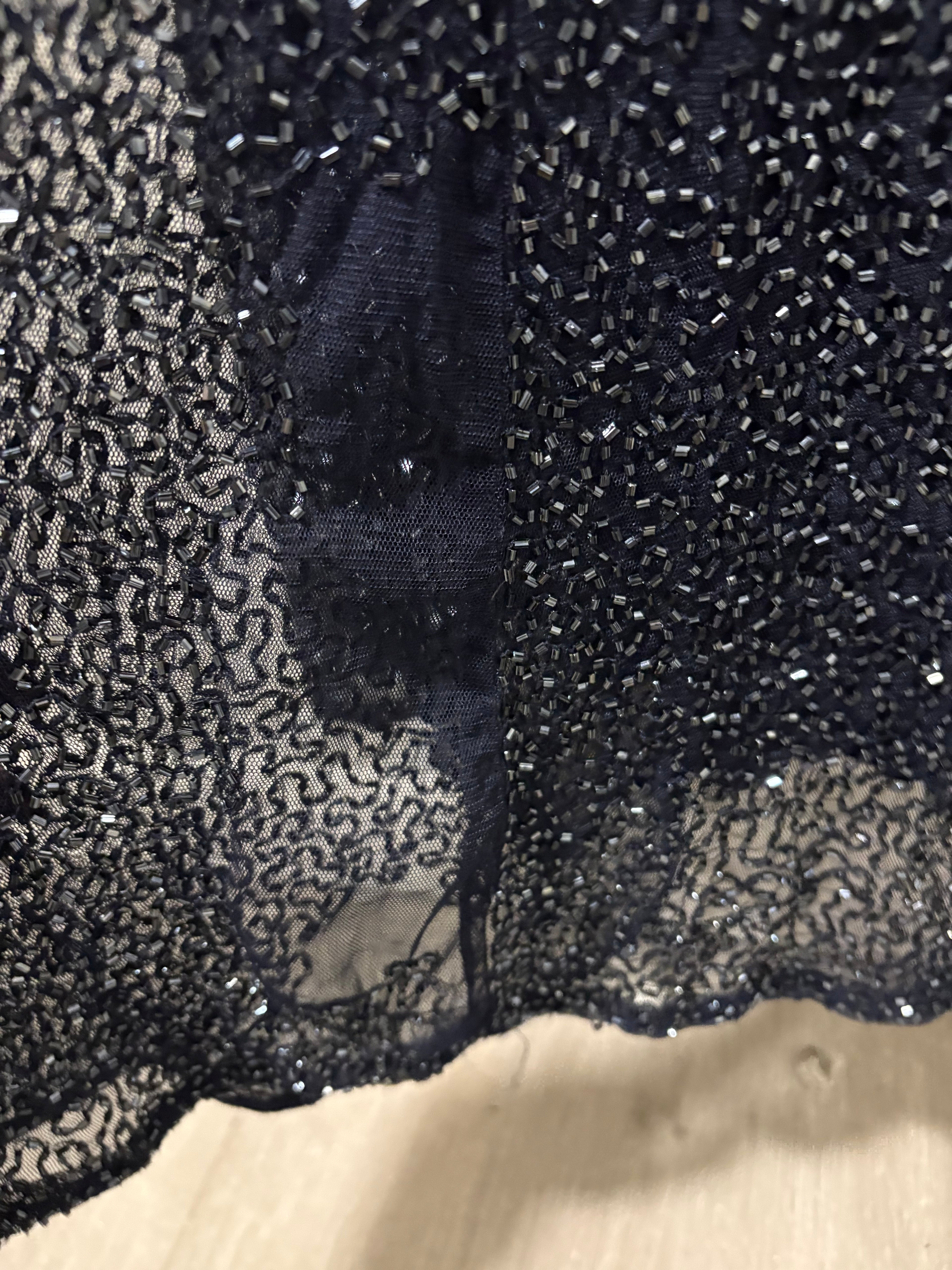 Navy Sequin Formal Gown