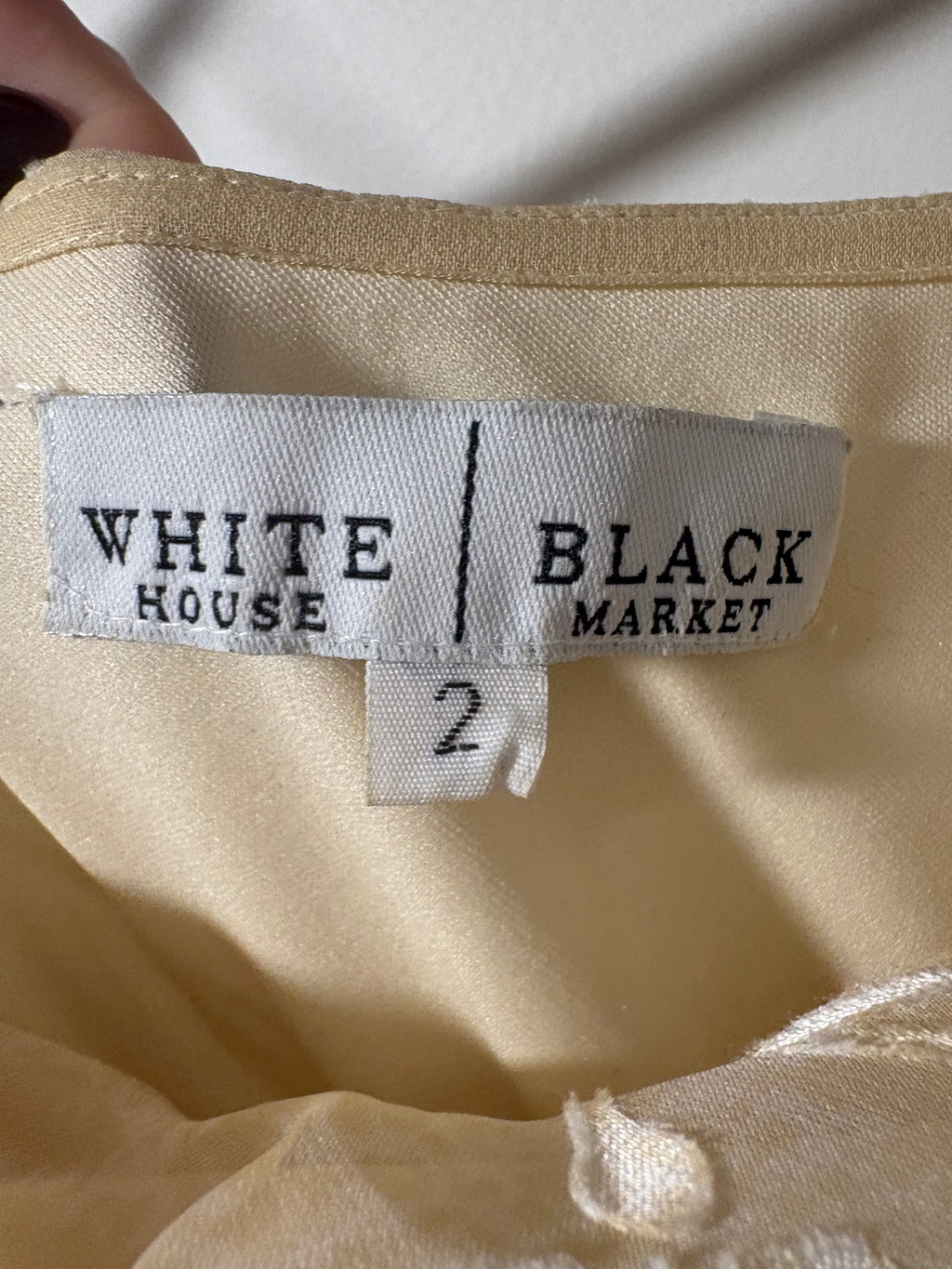 White House Black Market Cream Mermaid dress