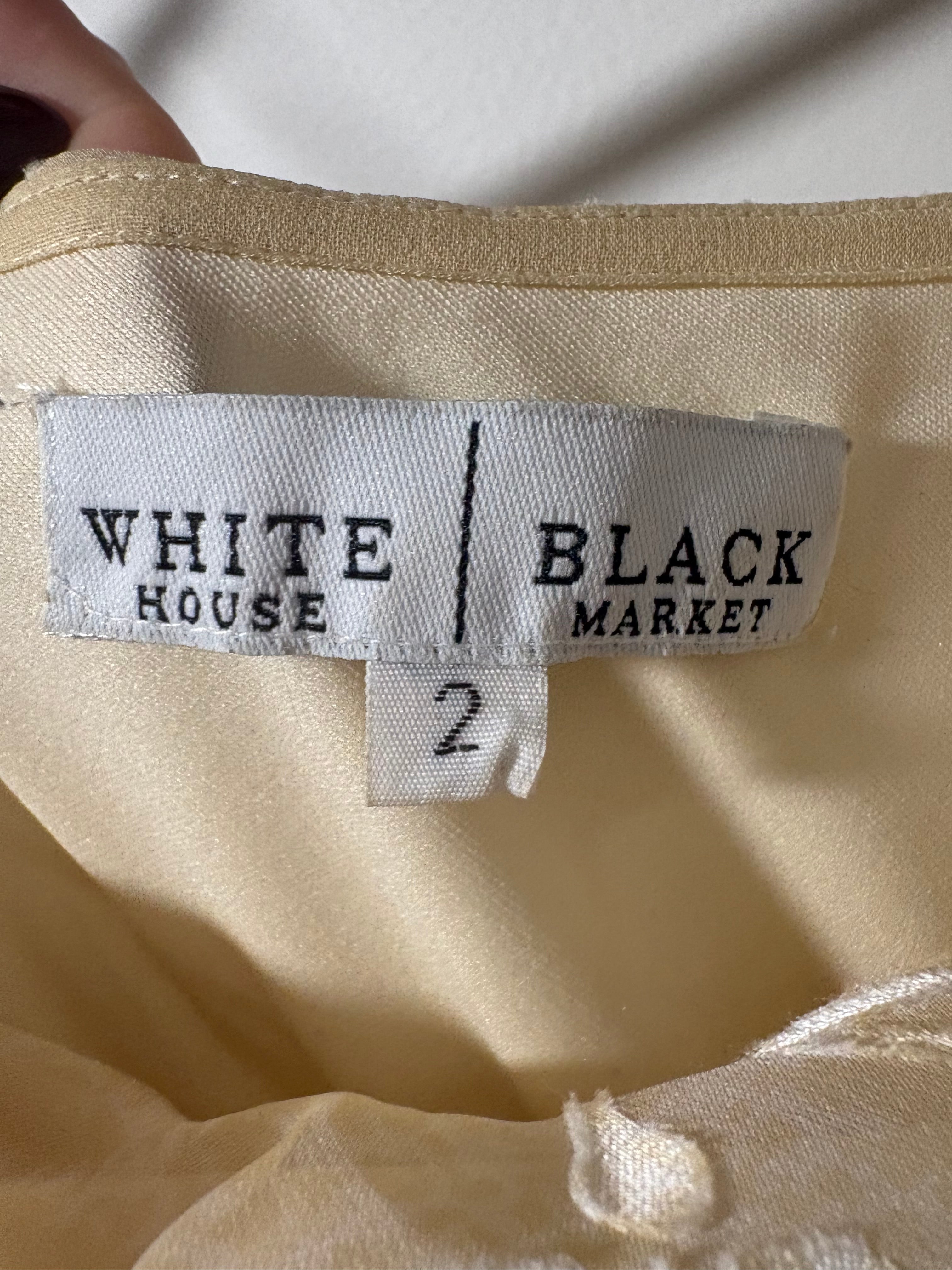 White House Black Market Cream Mermaid dress