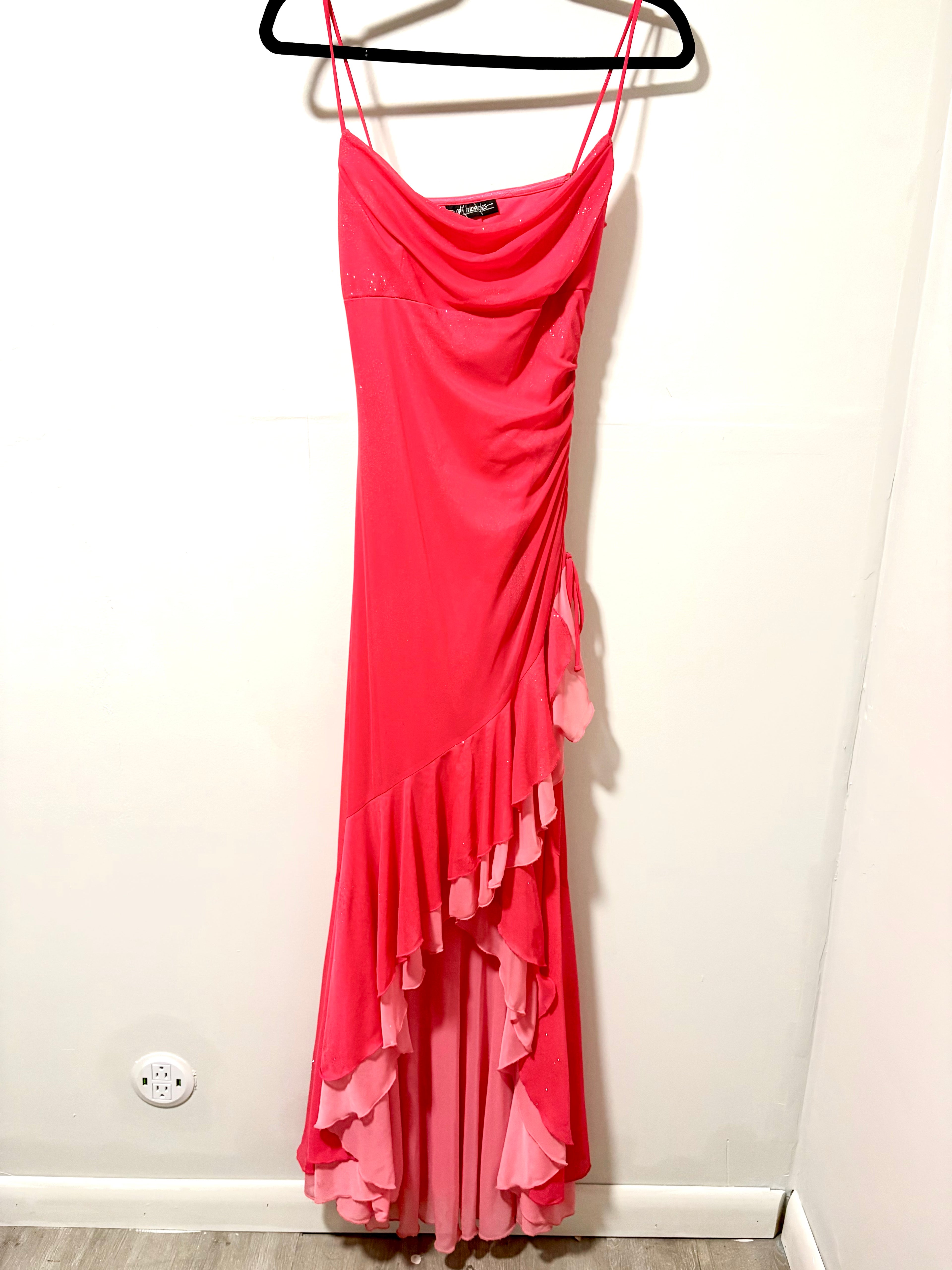 2000s Coral Pink Mermaid Dress