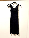 Black Cowl Neck Cotton Dress