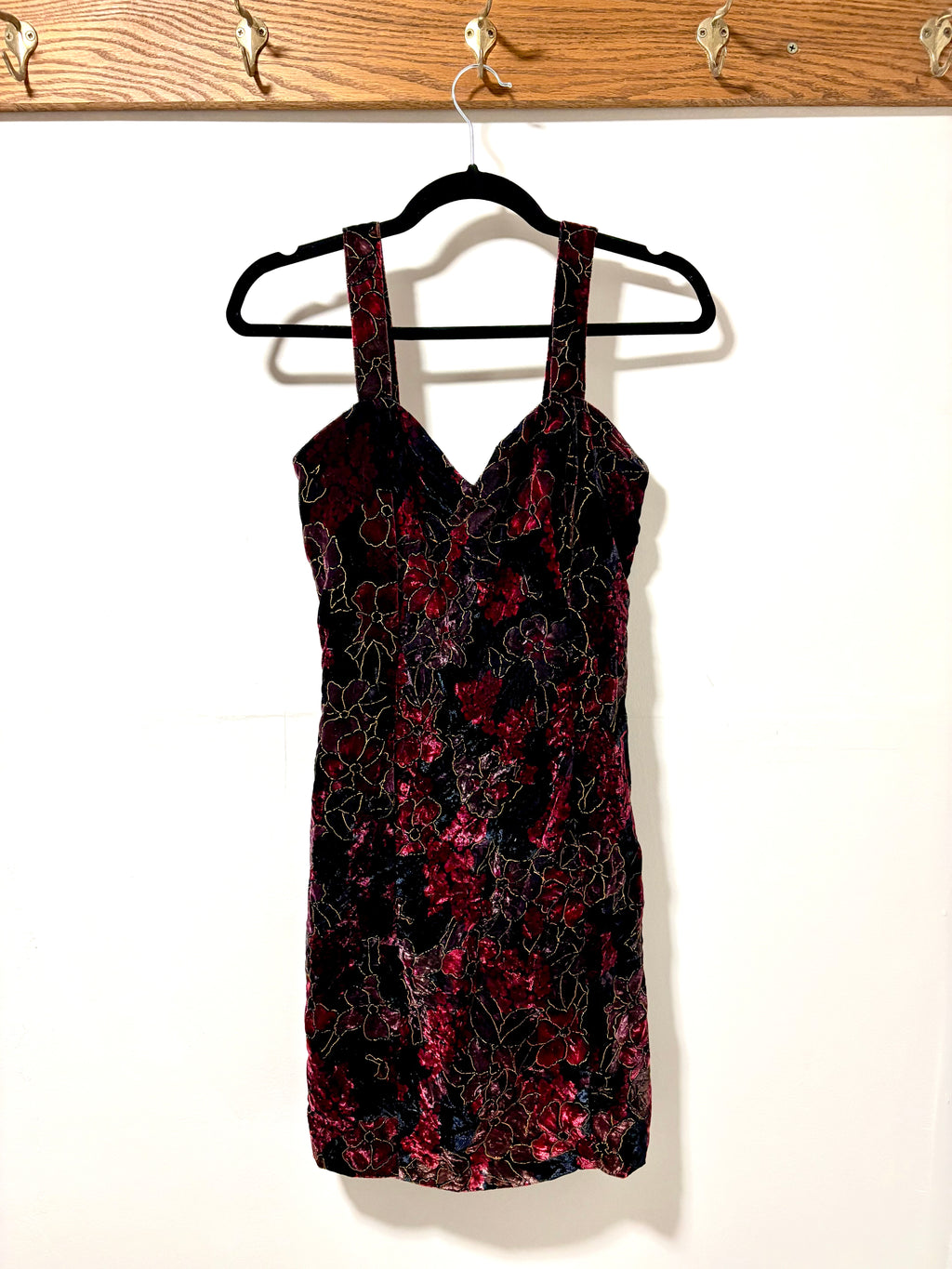 Vintage Velvet Floral Dress
