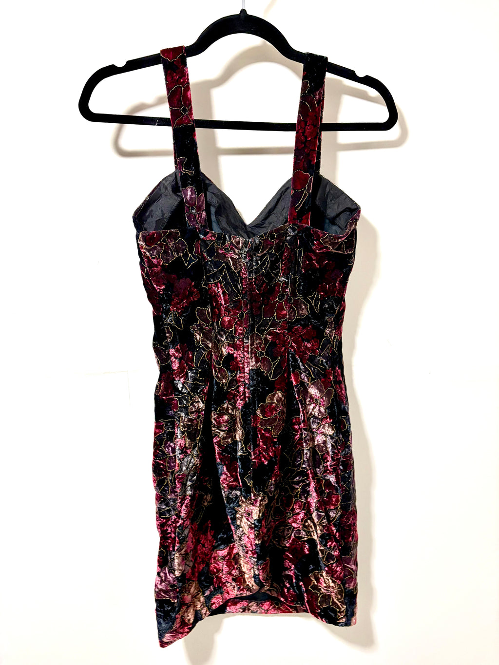 Vintage Velvet Floral Dress