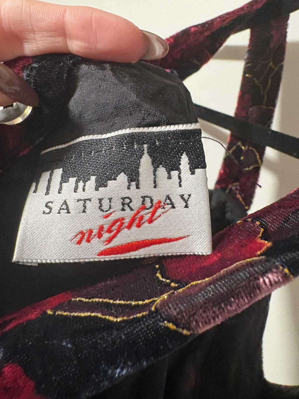 Vintage Velvet Floral Dress