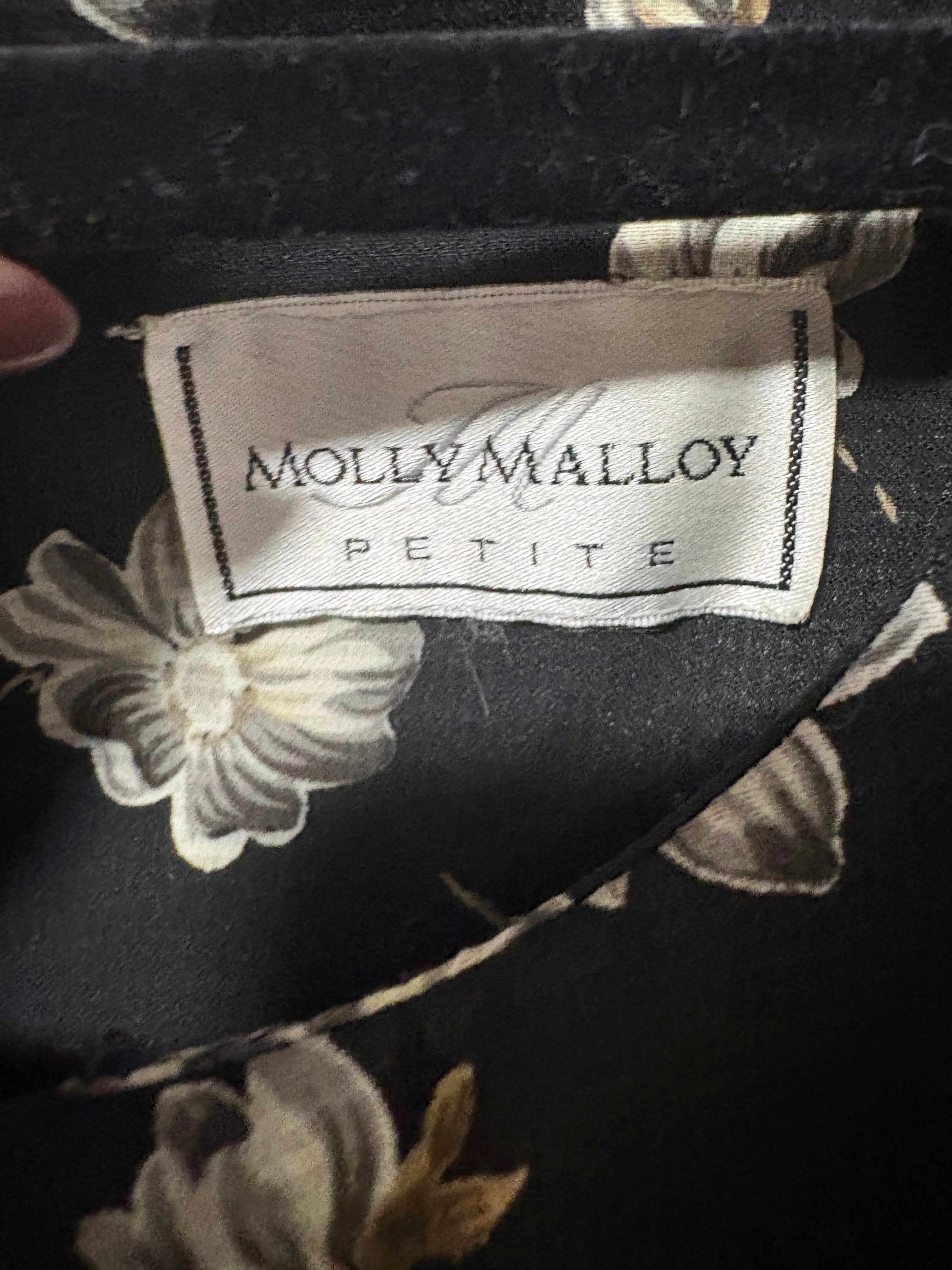 Black Floral Babydoll Dress