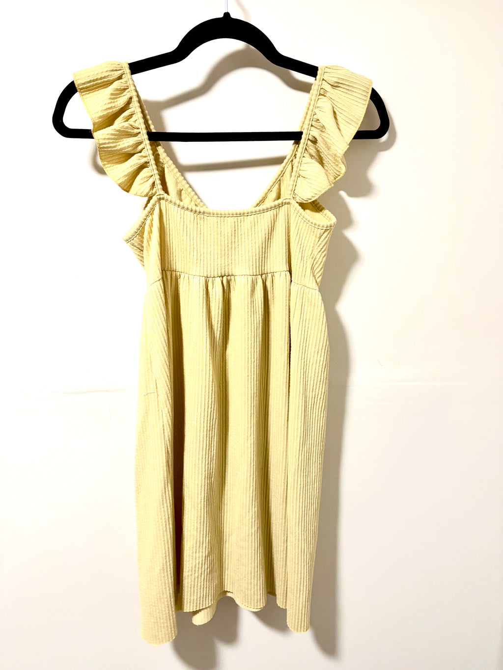 Ribbed Yellow Dress