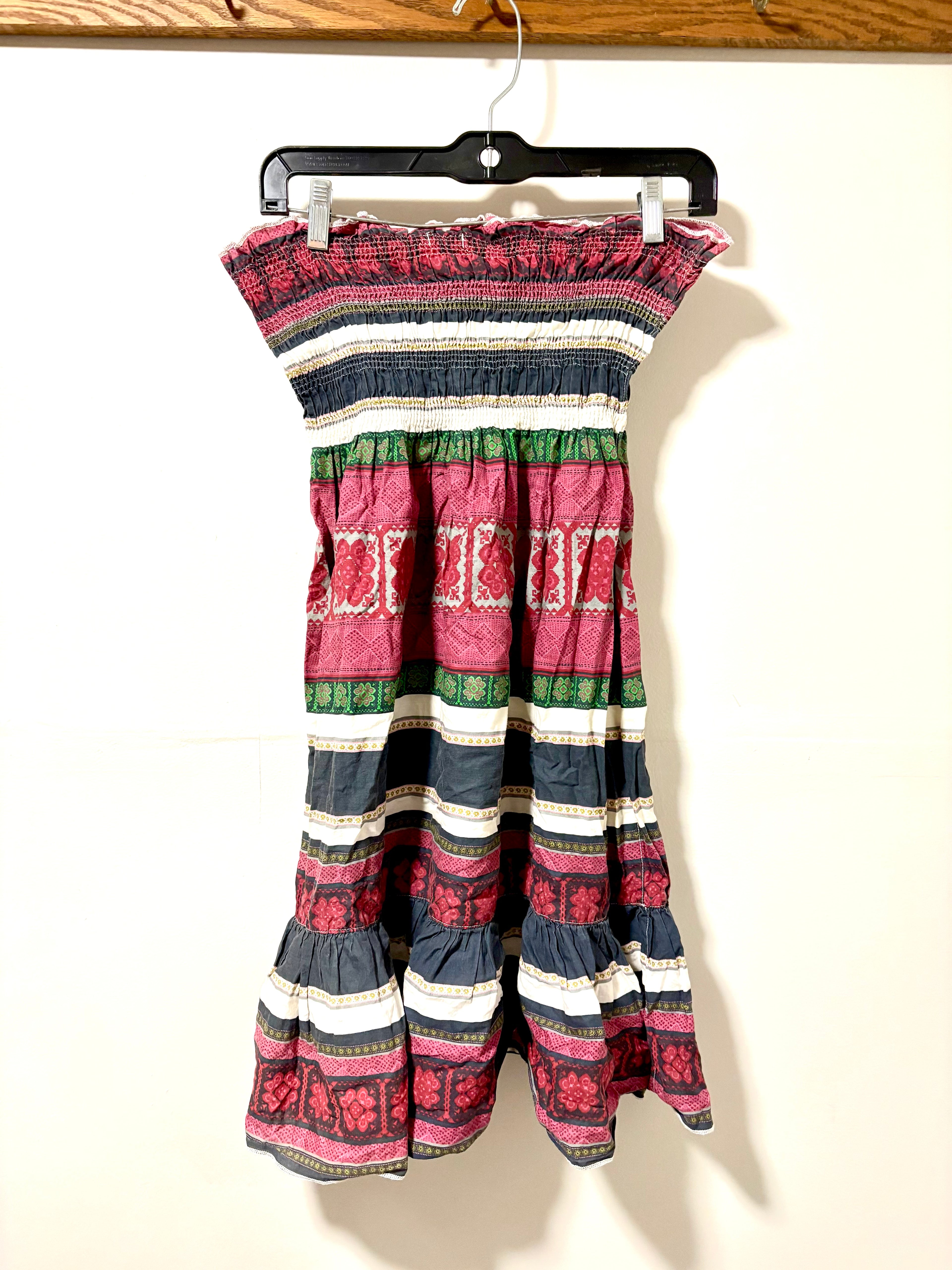 Strapless Smocked Dress