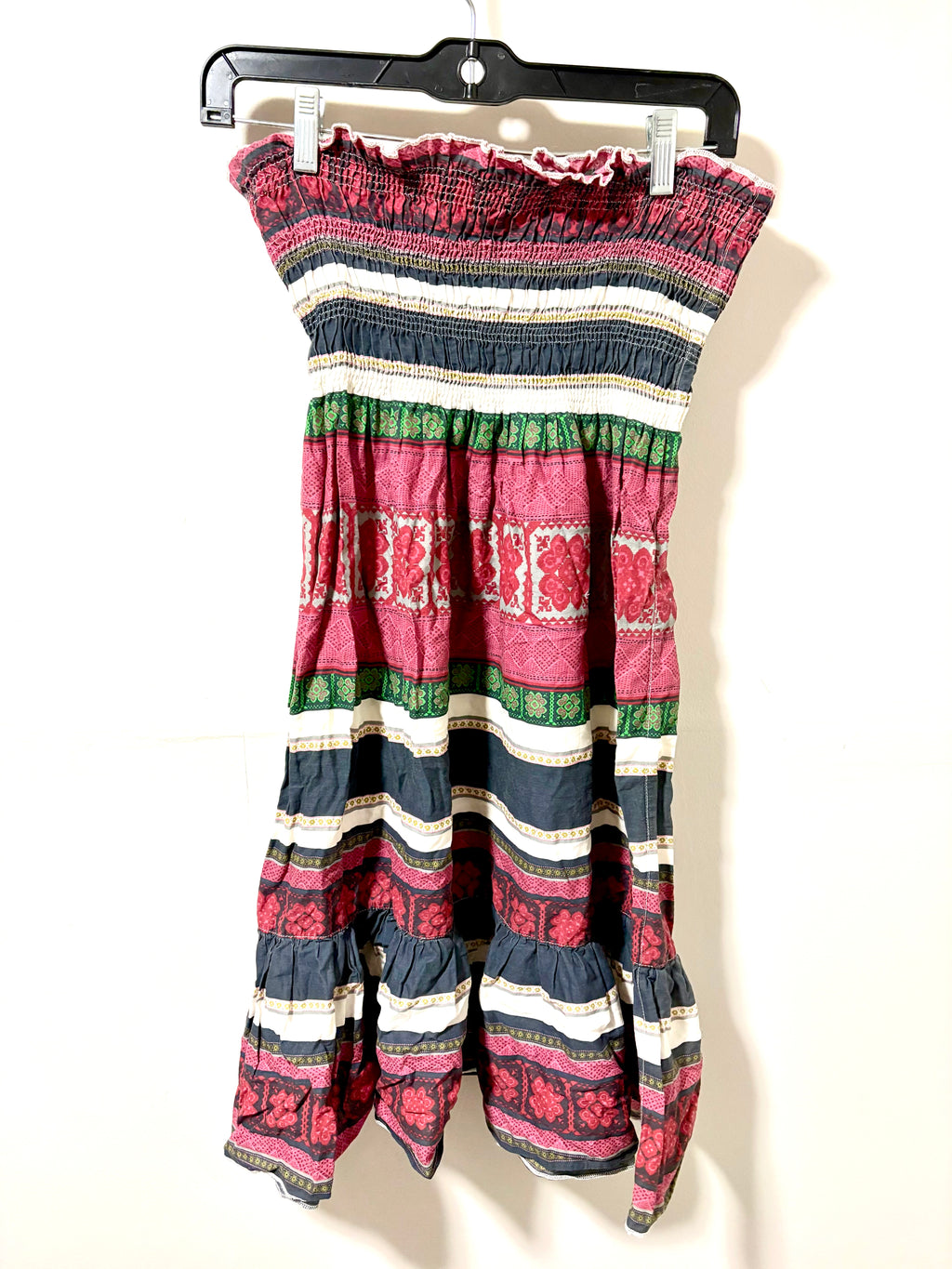 Strapless Smocked Dress