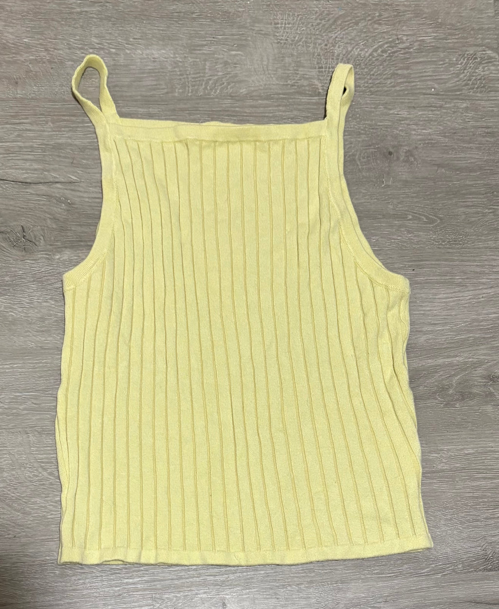 Yellow Knit Tank Top