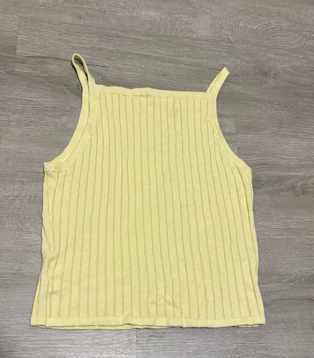 Yellow Knit Tank Top