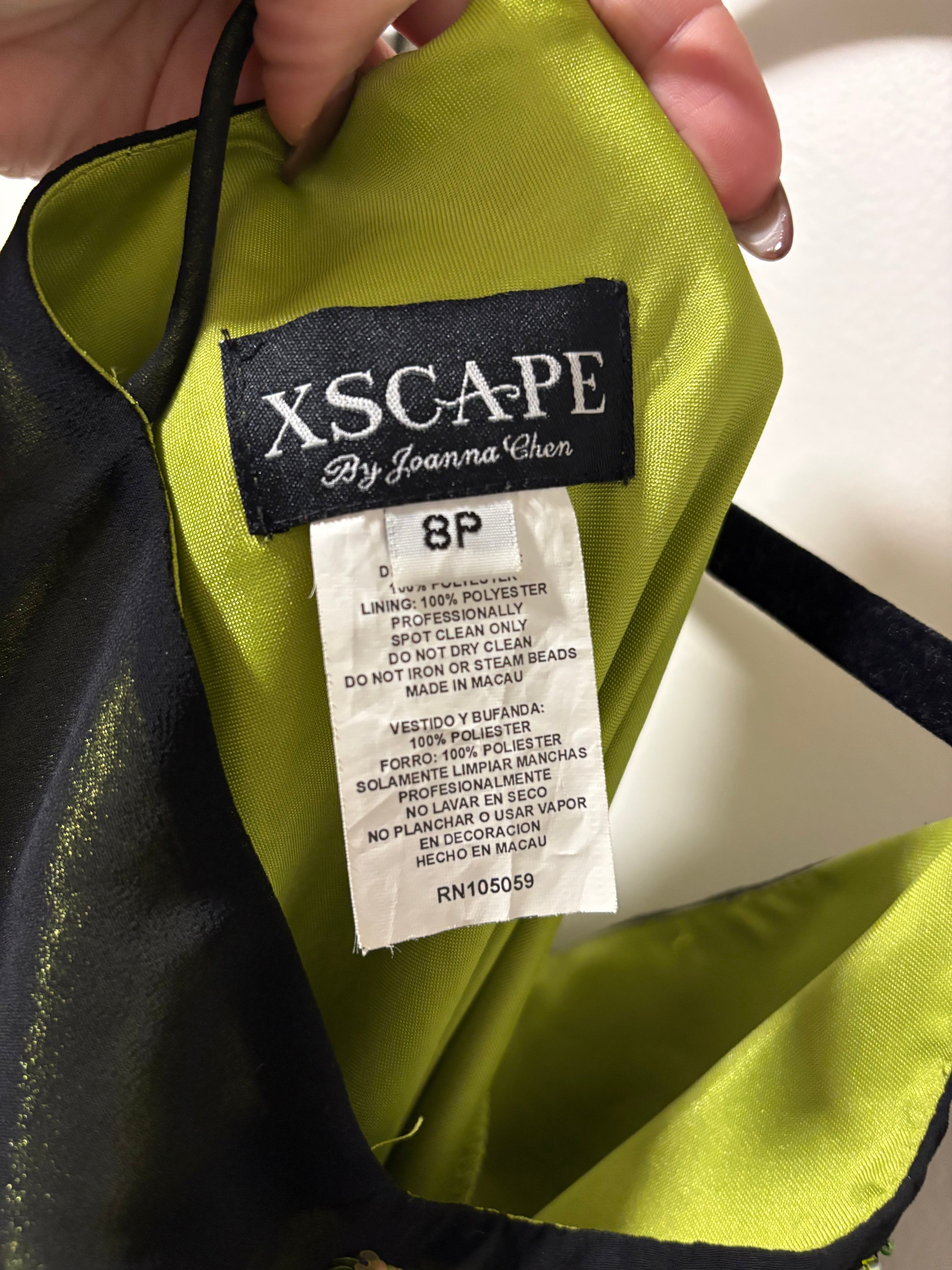 Black and Green Formal Gown