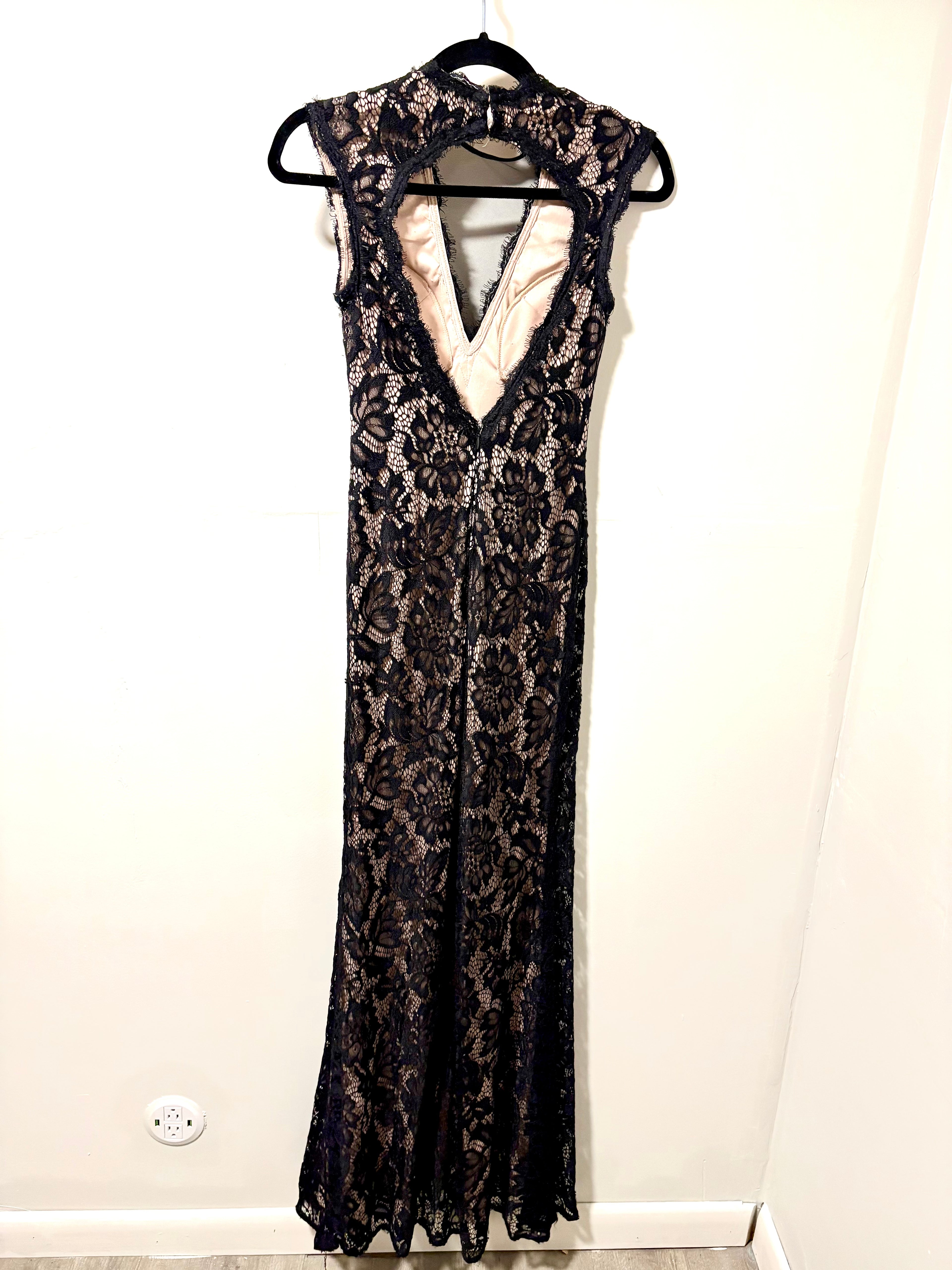 Black Lace Gown
