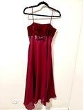 Burgundy Chiffon and Velvet Holiday Dress
