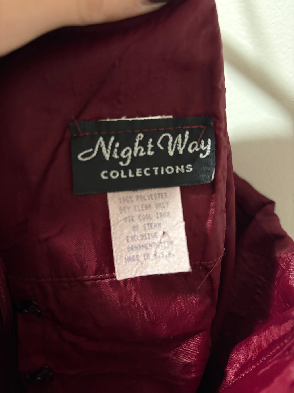 Burgundy Chiffon and Velvet Holiday Dress