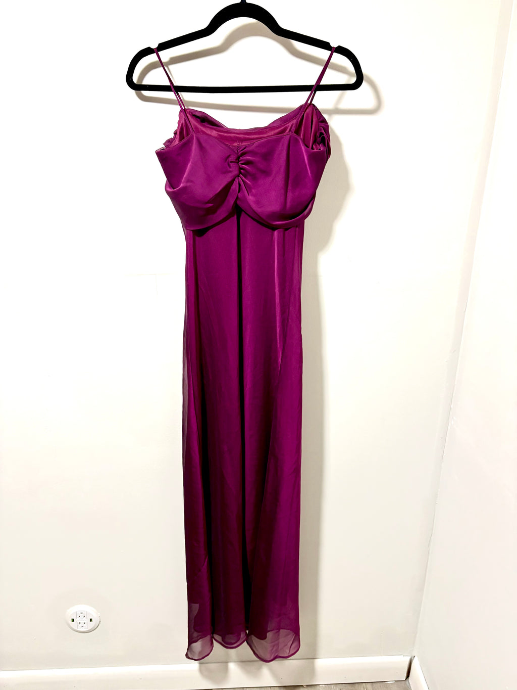 Dark Fuchsia Chiffon Gown
