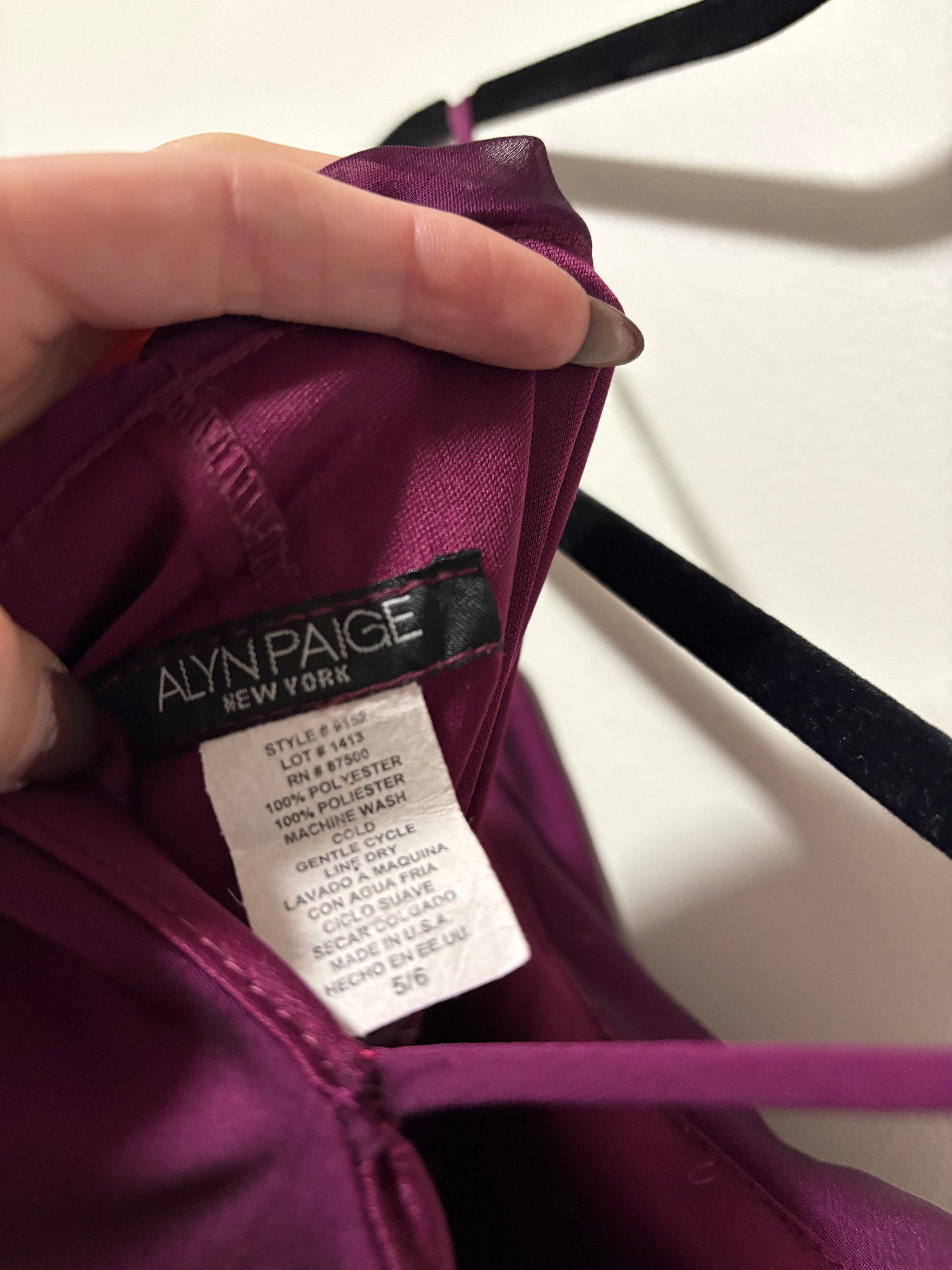 Dark Fuchsia Chiffon Gown