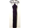 Dark Purple Sequin Gown