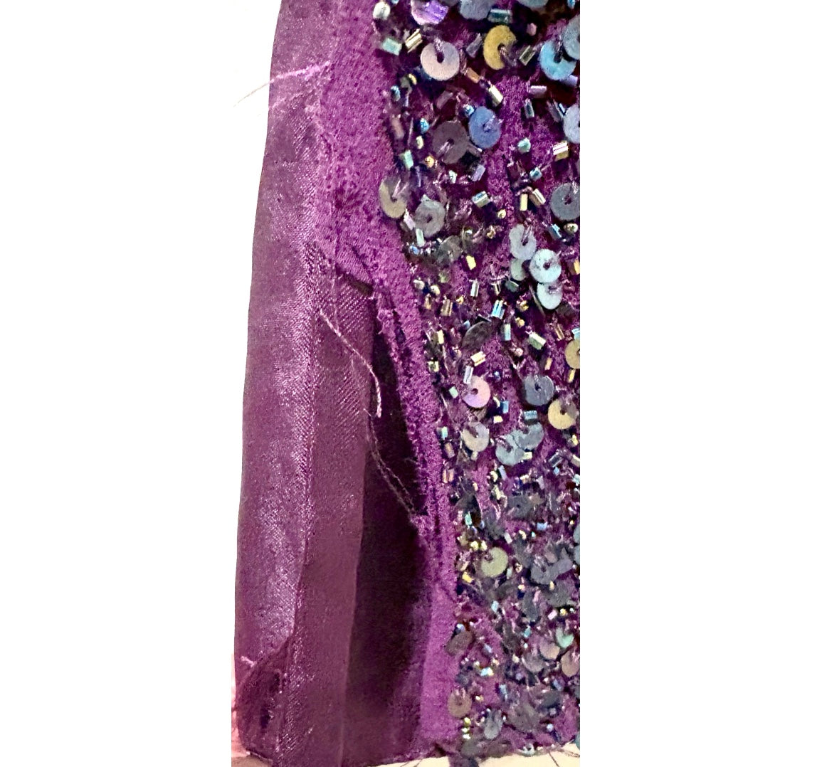 Dark Purple Sequin Gown